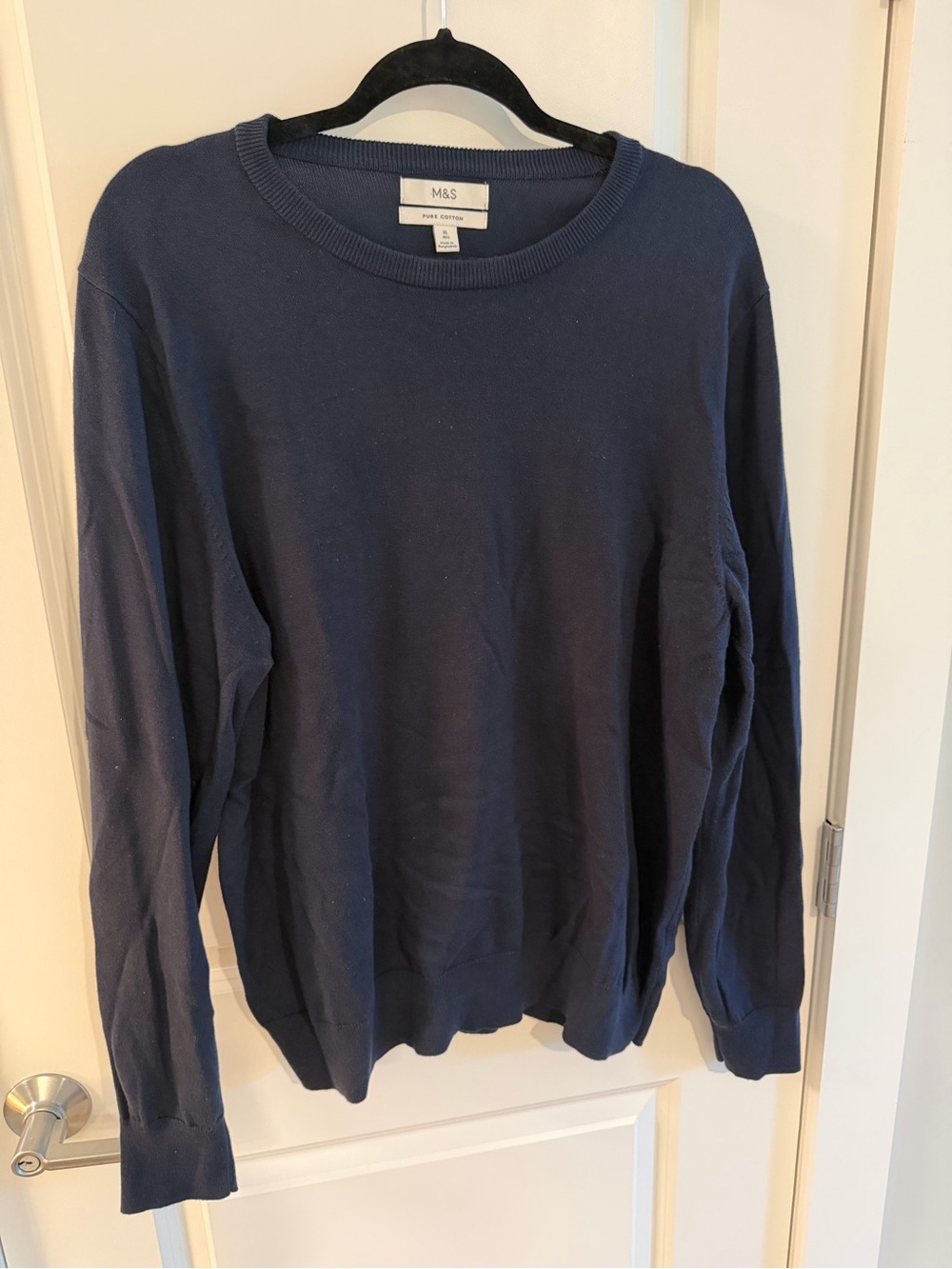 M&S Navy Crewneck Sweater XL 100% cotton